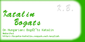 katalin bogats business card